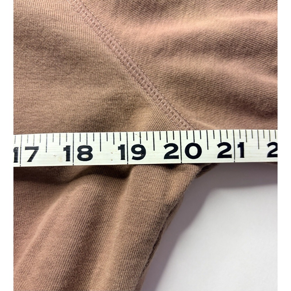 Gymshark‎ Cropped Sweatshirt Women M Brown Pullover Crew Neck Logo Athletic Gym - Picture 5 of 6